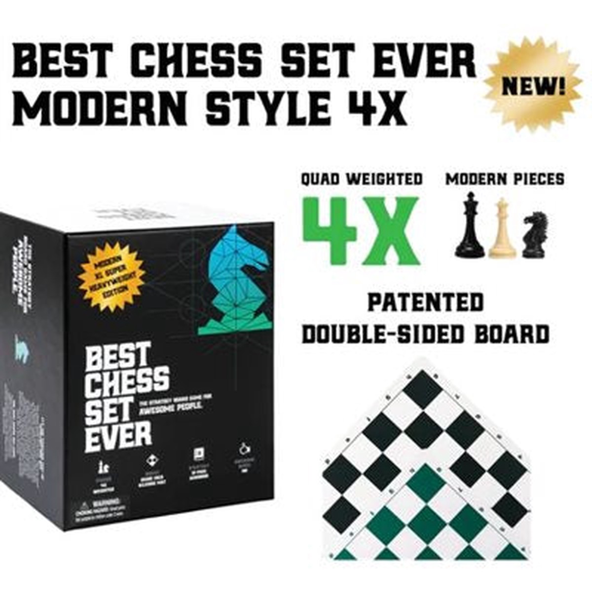 Best Chess Set Ever: XL: 4x Modern Style