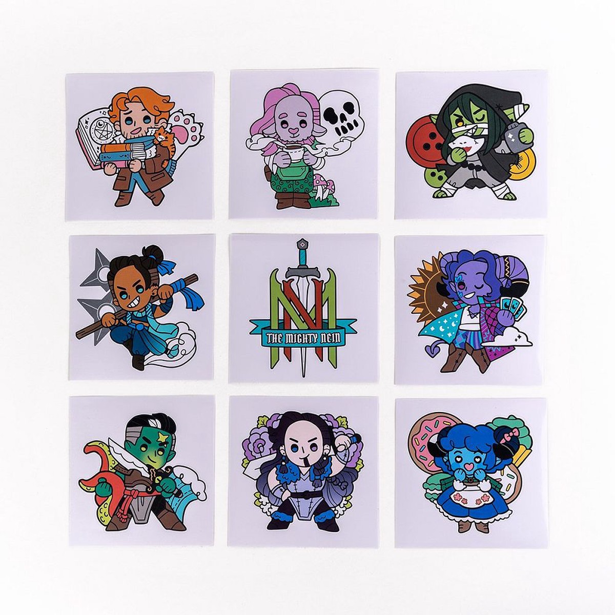 Critical Mighty Nein Chibi Vinyl Decal Set - CR Mighty Nein Chibi Decals