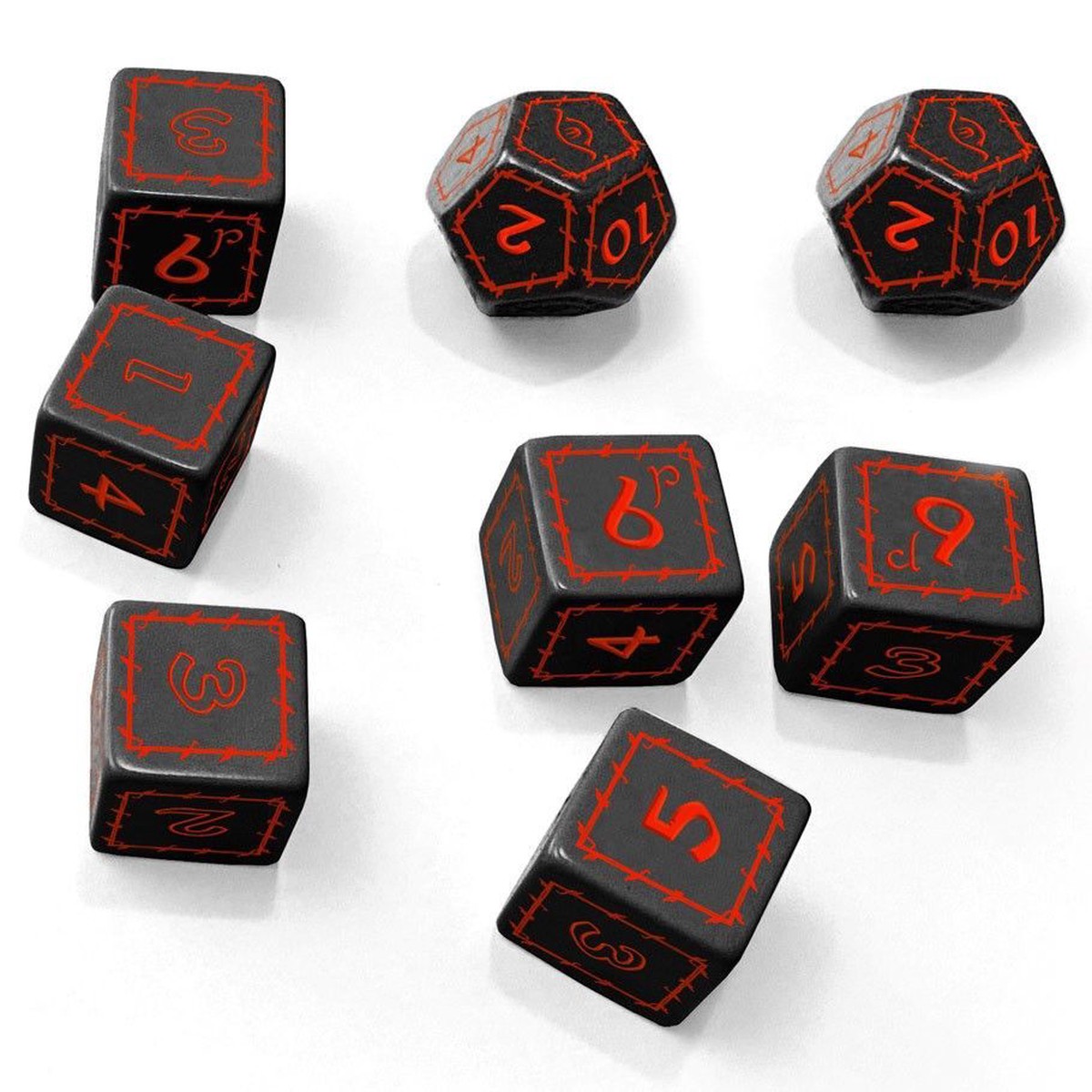 The One Ring Dice Set (2 options) - Black/Red