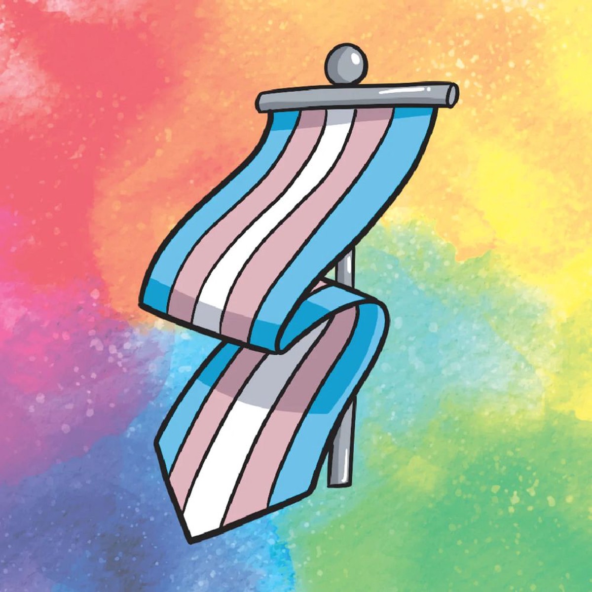 Transgender Pride Flag Sticker - Transgender Pride Flag Sticker