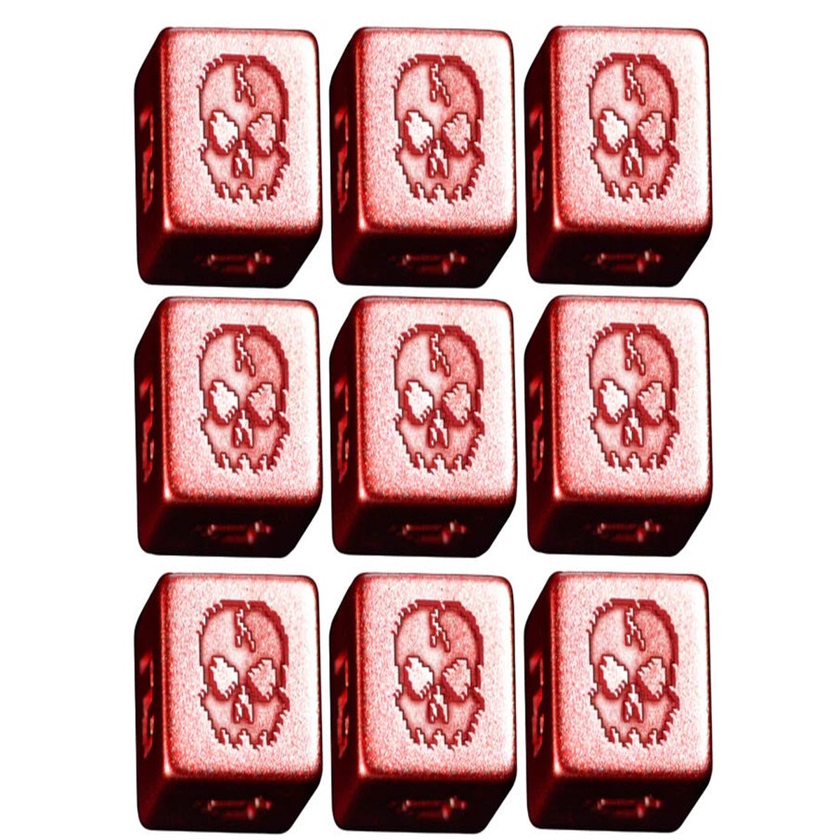 1UP Dice 9d6 Set: Cackling Blood Skull - 9d6 Cackling Blood Skull