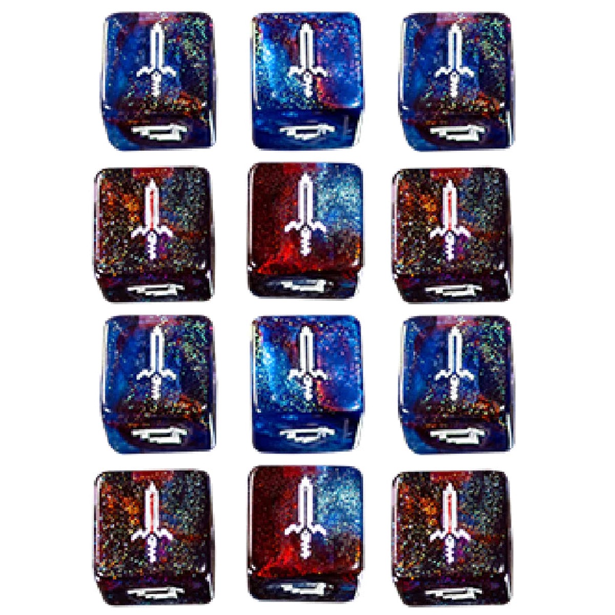 1UP Dice 12d6 Set: Mythical Sword - 12d6 Mythical Sword