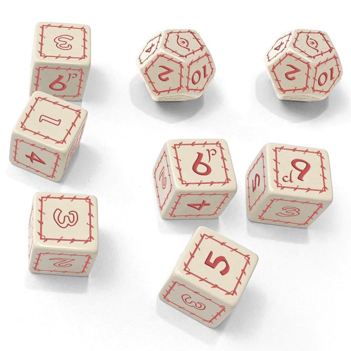 The One Ring Dice Set (2 options) - White/Red