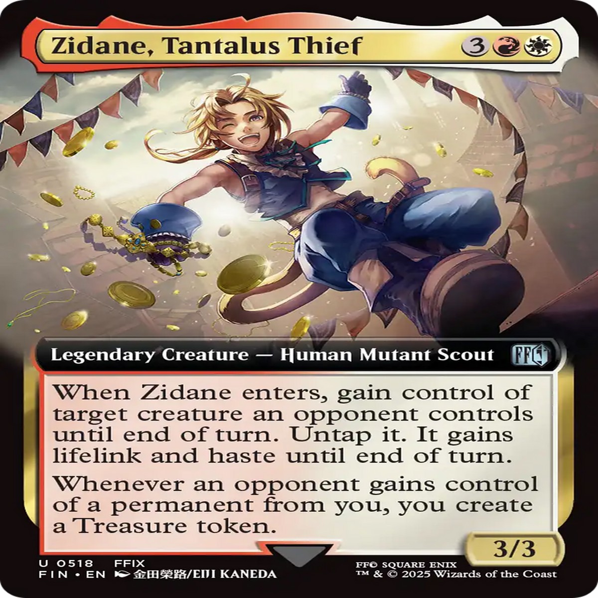 Zidane, Tantalus Thief (Extended Art) [FINAL FANTASY] - Near Mint Foil