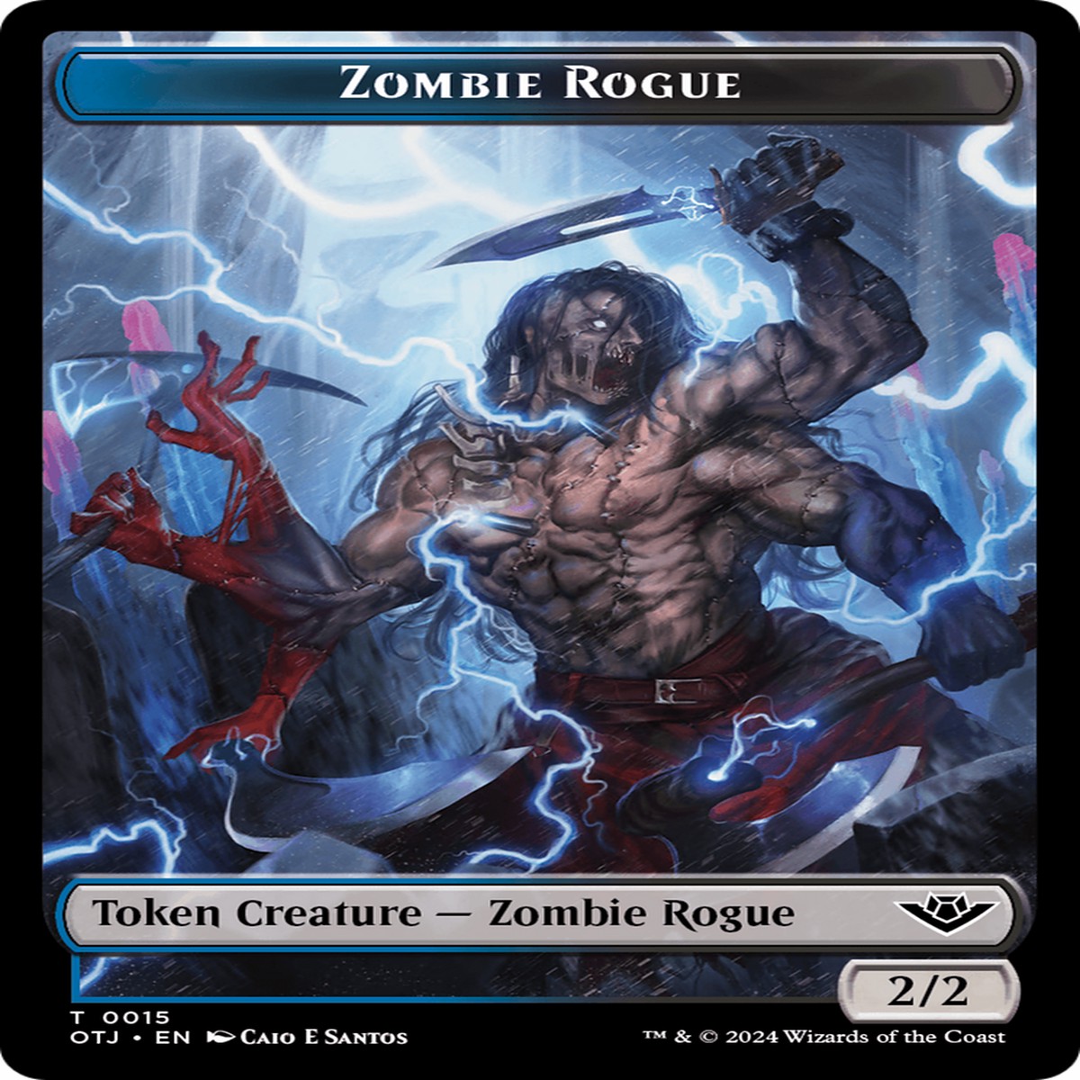 Zombie Rogue // Plot Double-Sided Token [Outlaws of Thunder Junction Tokens] - Near Mint