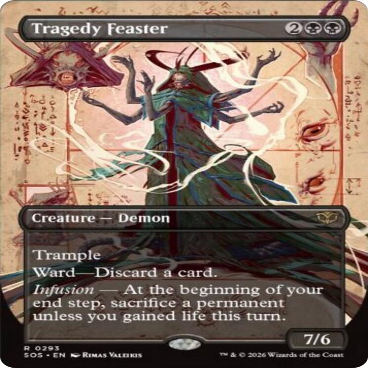 Tragedy Feaster (Borderless) [SOS - 293] - Lightly Played | English | Foil