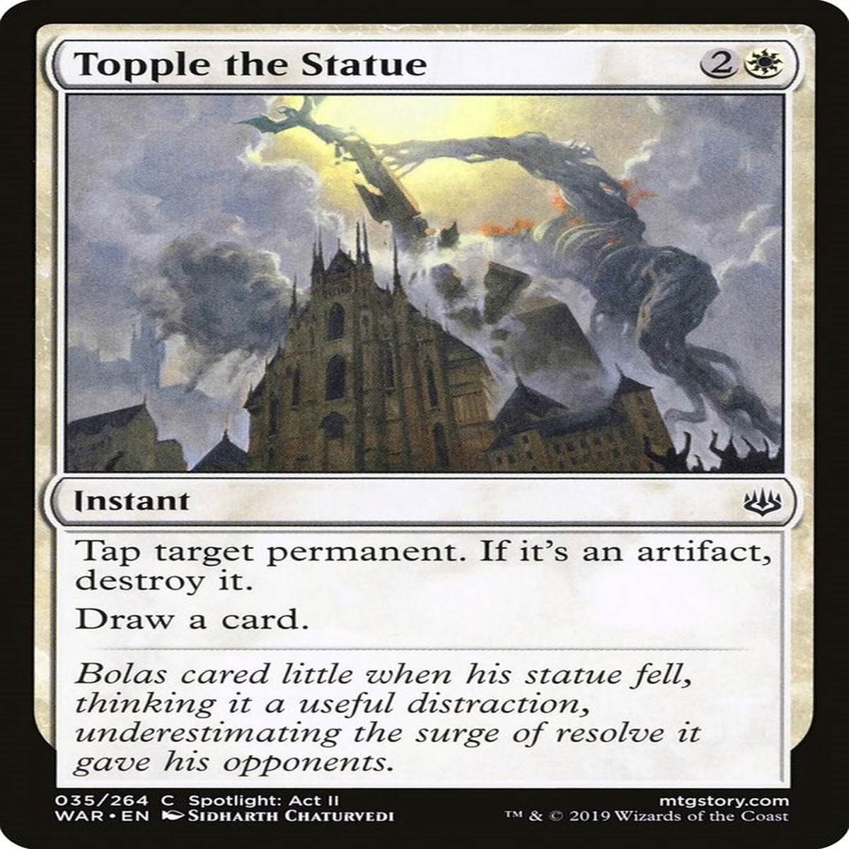 Topple the Statue [WAR - 35] - Near Mint | English | Normal