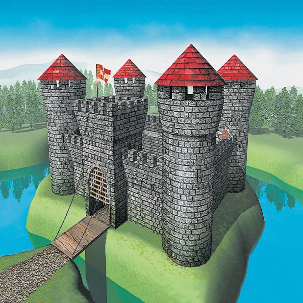 Zvezda 1:72 Medieval Stone Fortress RR - Z8510