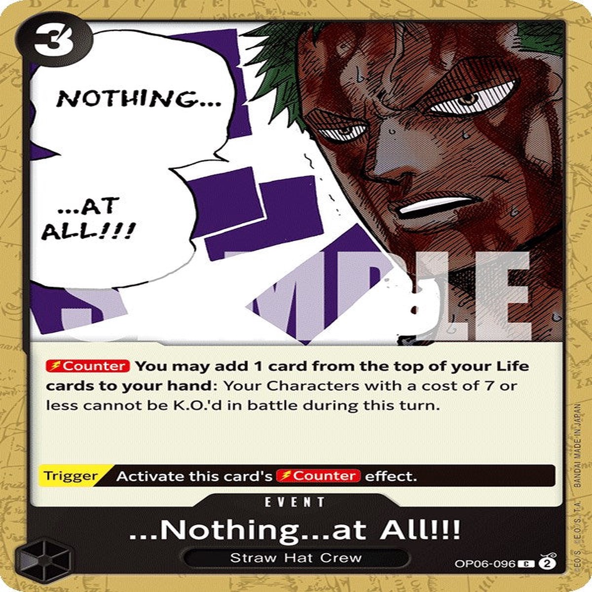 ...Nothing...at All!!! [OP06 - OP06-096] - Lightly Played | English | Normal