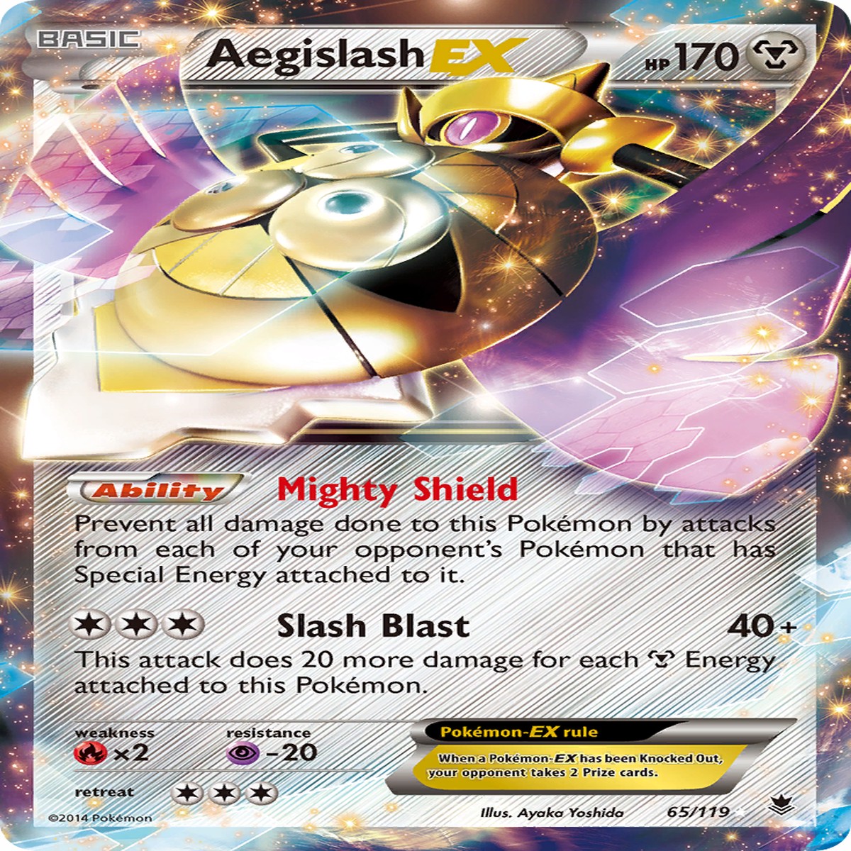 Aegislash EX (65/119) [XY: Phantom Forces] - NM Holofoil