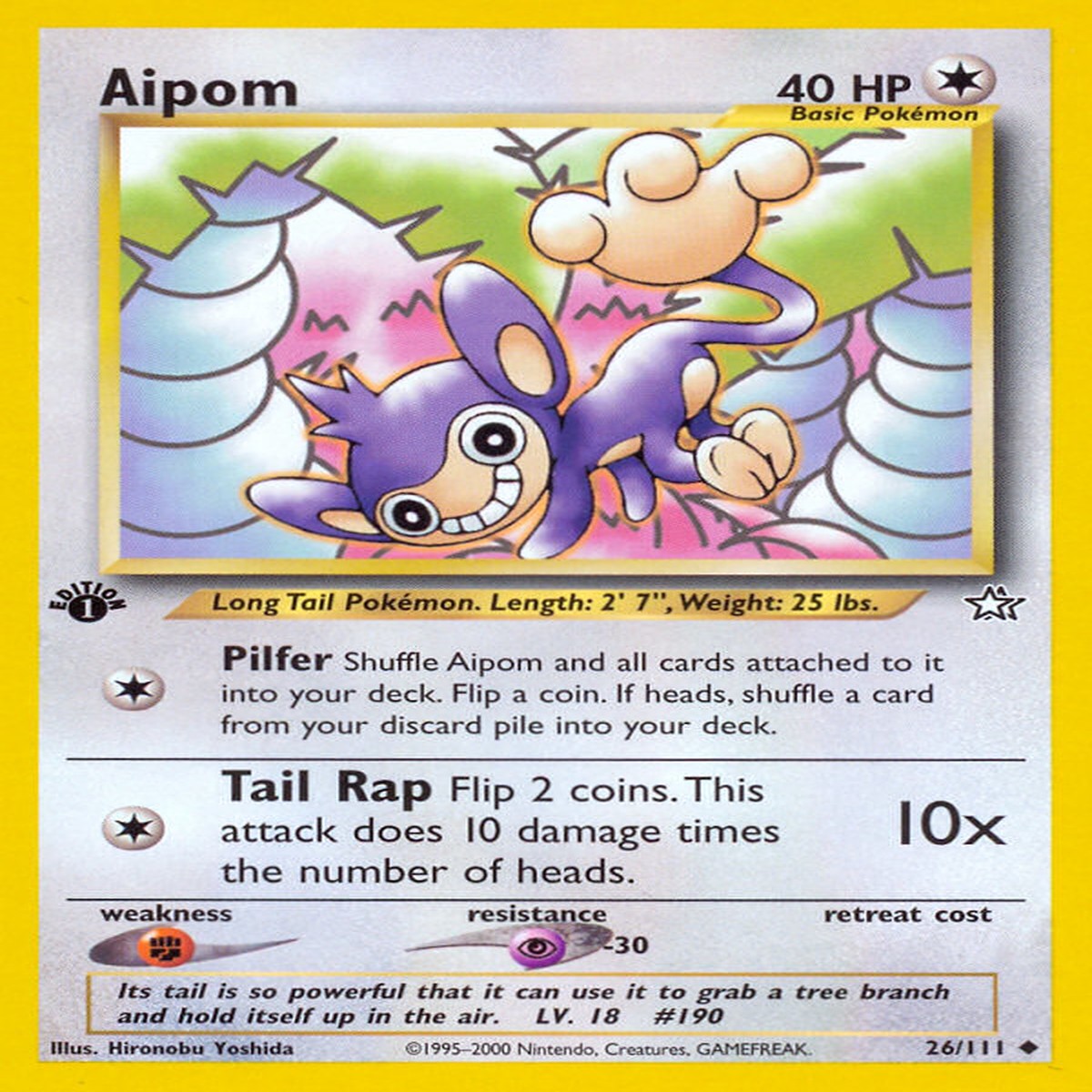 Aipom (26/111) [Neo Genesis 1st Edition] - NM 1st Edition Normal