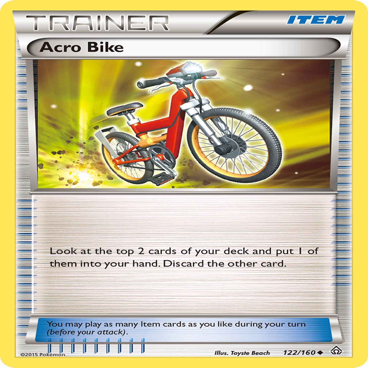 Acro Bike (122/160) [XY: Primal Clash] - NM Reverse Holofoil