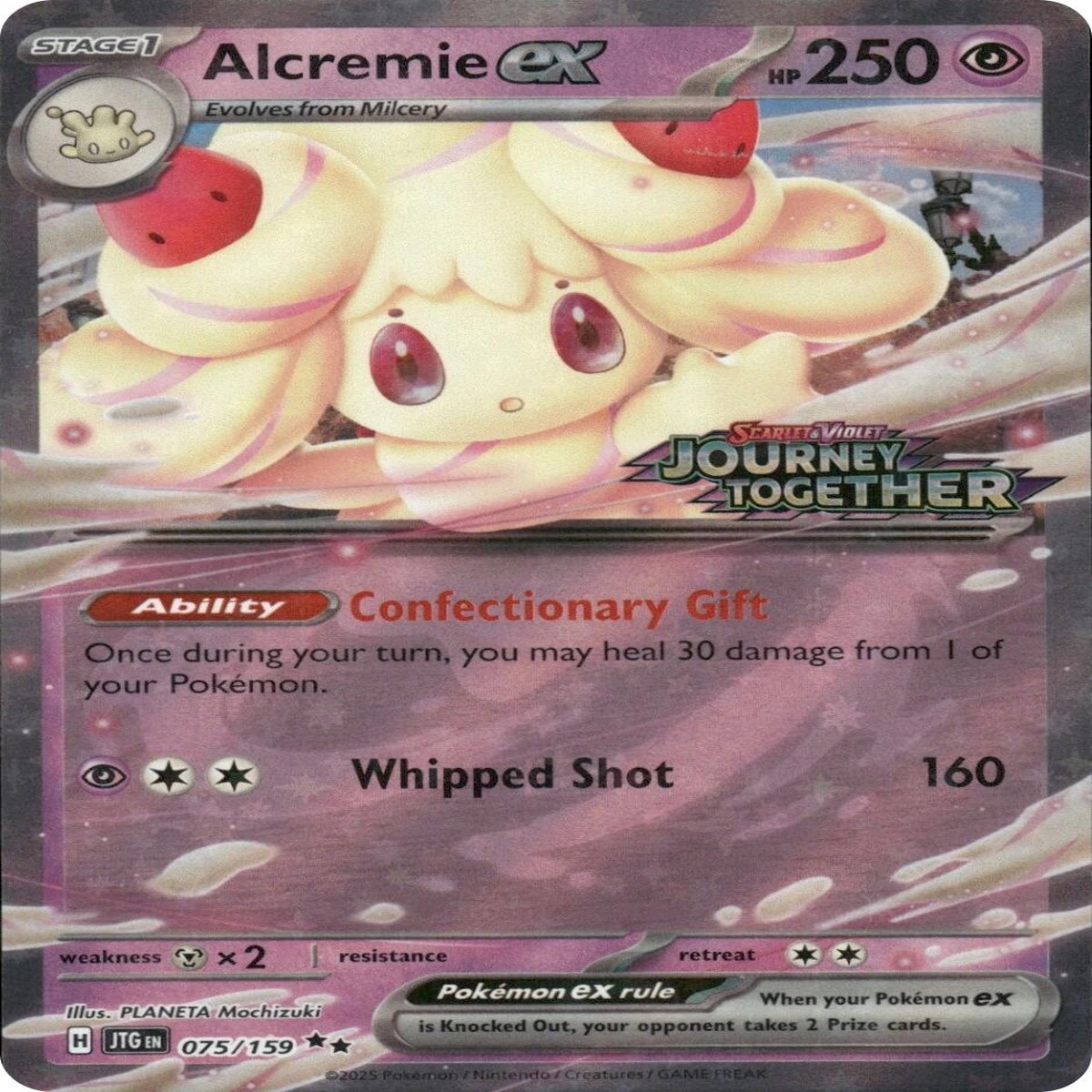 Alcremie ex (075/159) (Journey Together Stamped) [Miscellaneous Cards] - NM Holofoil