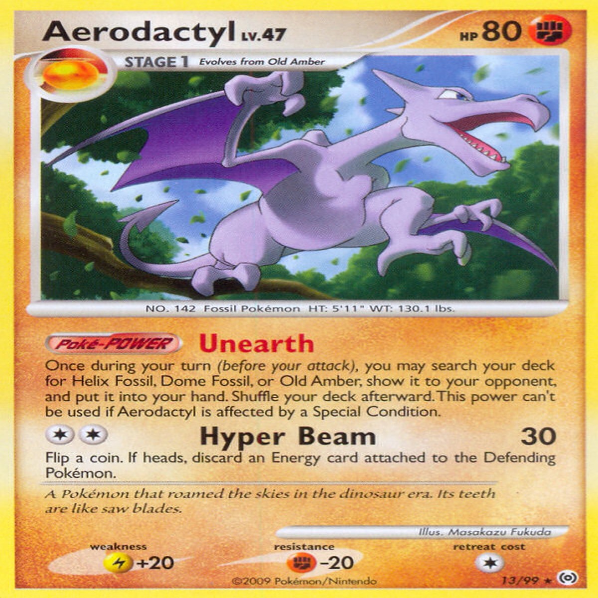 Aerodactyl (13/99) [Platinum: Arceus] - NM Reverse Holofoil