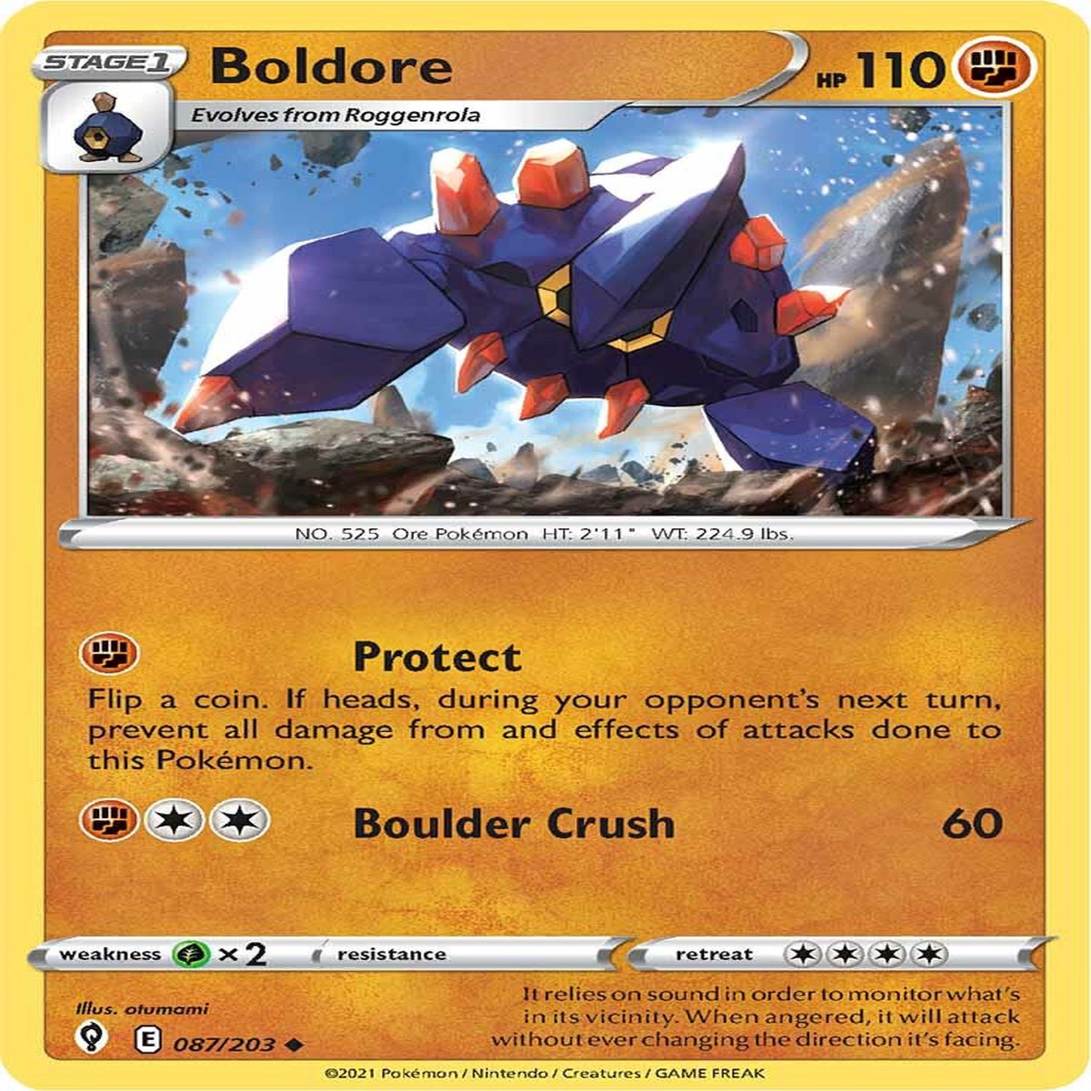 Boldore (087/203) [Sword & Shield: Evolving Skies] - NM