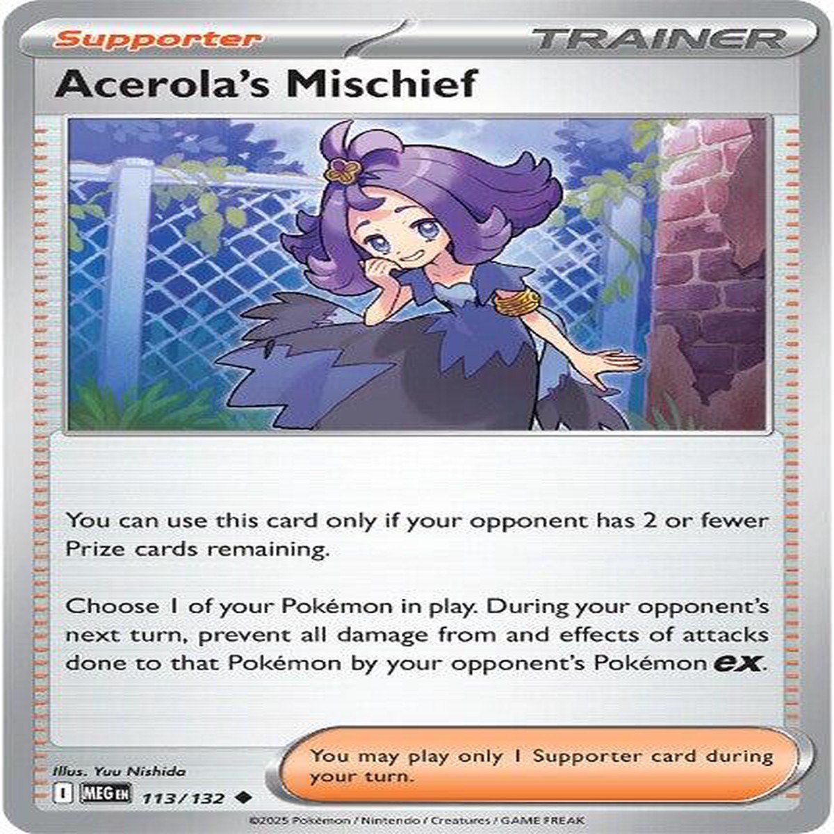 Acerola's Mischief (113/132) [Mega Evolution: Base Set] - NM Reverse Holofoil
