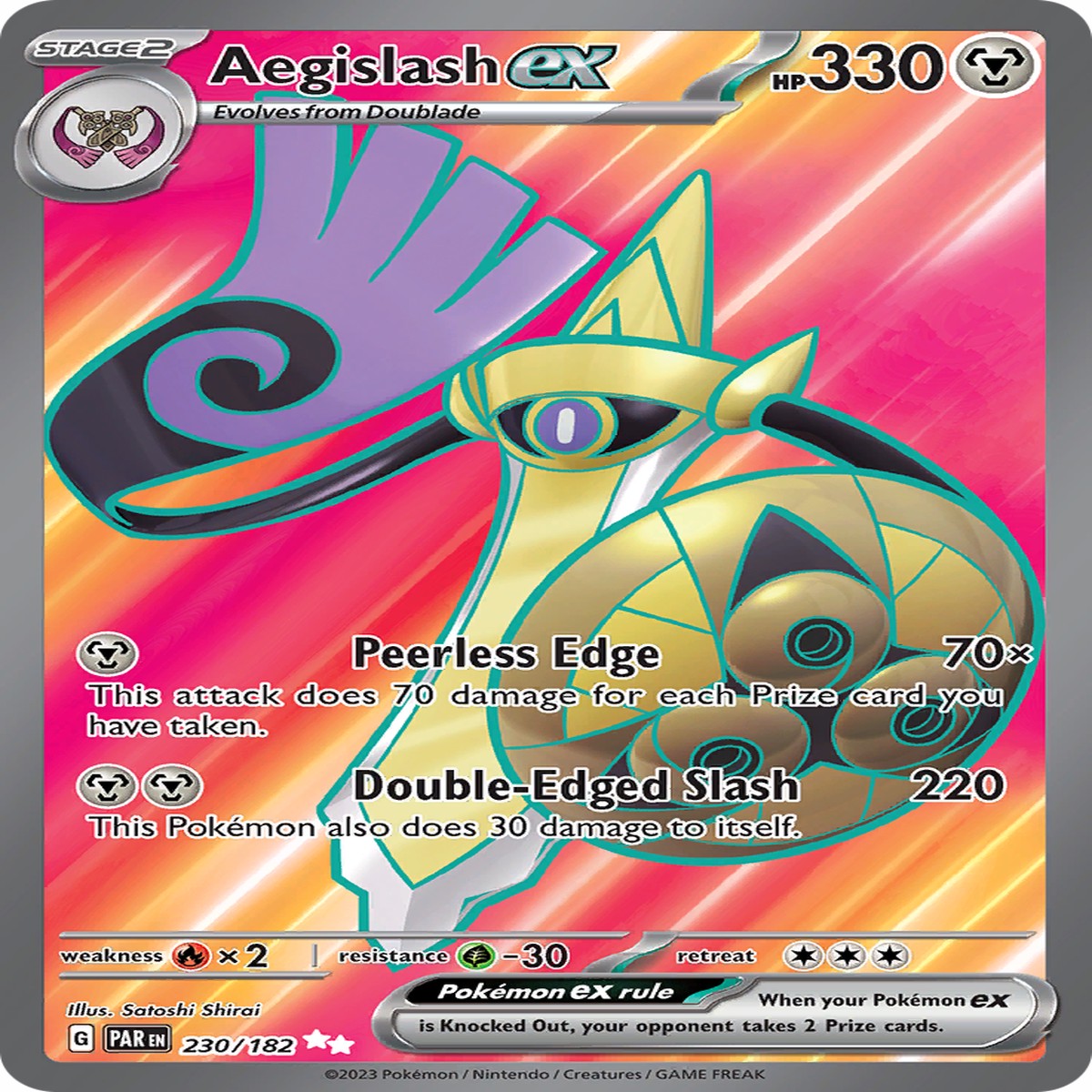 Aegislash ex (230/182) [Scarlet & Violet: Paradox Rift] - NM Holofoil
