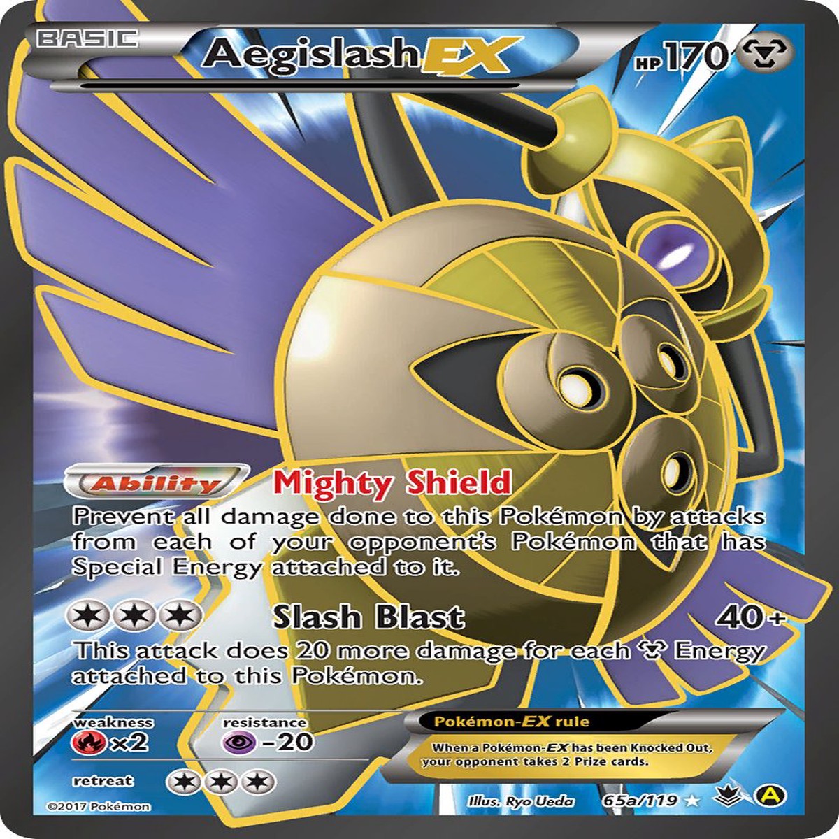 Aegislash EX (65a/119) [Alternate Art Promos] - NM Holofoil