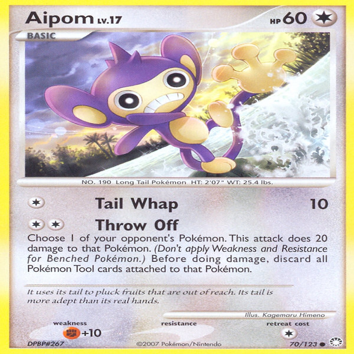 Aipom (70/123) [Diamond & Pearl: Mysterious Treasures] - NM Reverse Holofoil