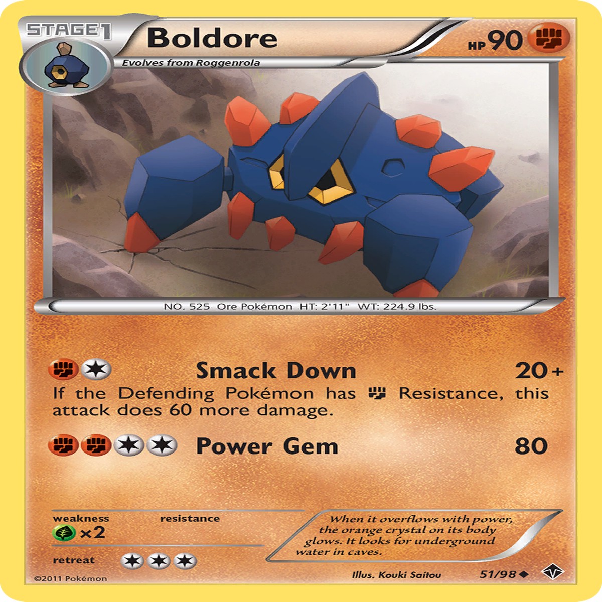 Boldore (51/98) [Black & White: Emerging Powers] - NM Reverse Holofoil