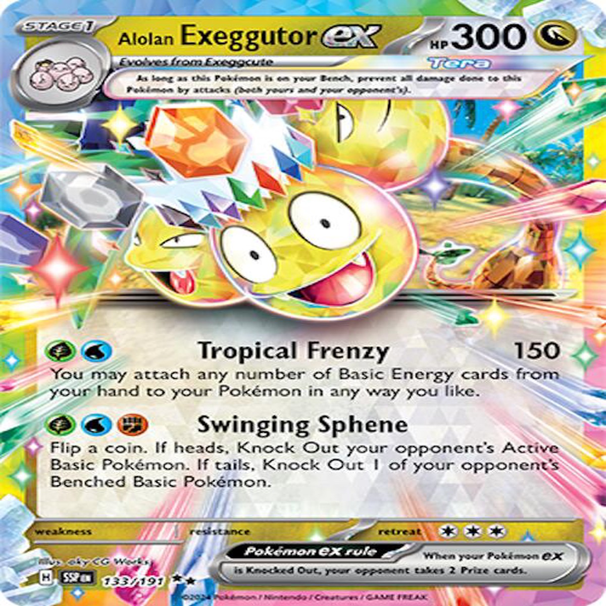 Alolan Exeggutor ex (133/191) [Scarlet & Violet: Surging Sparks] - NM Holofoil