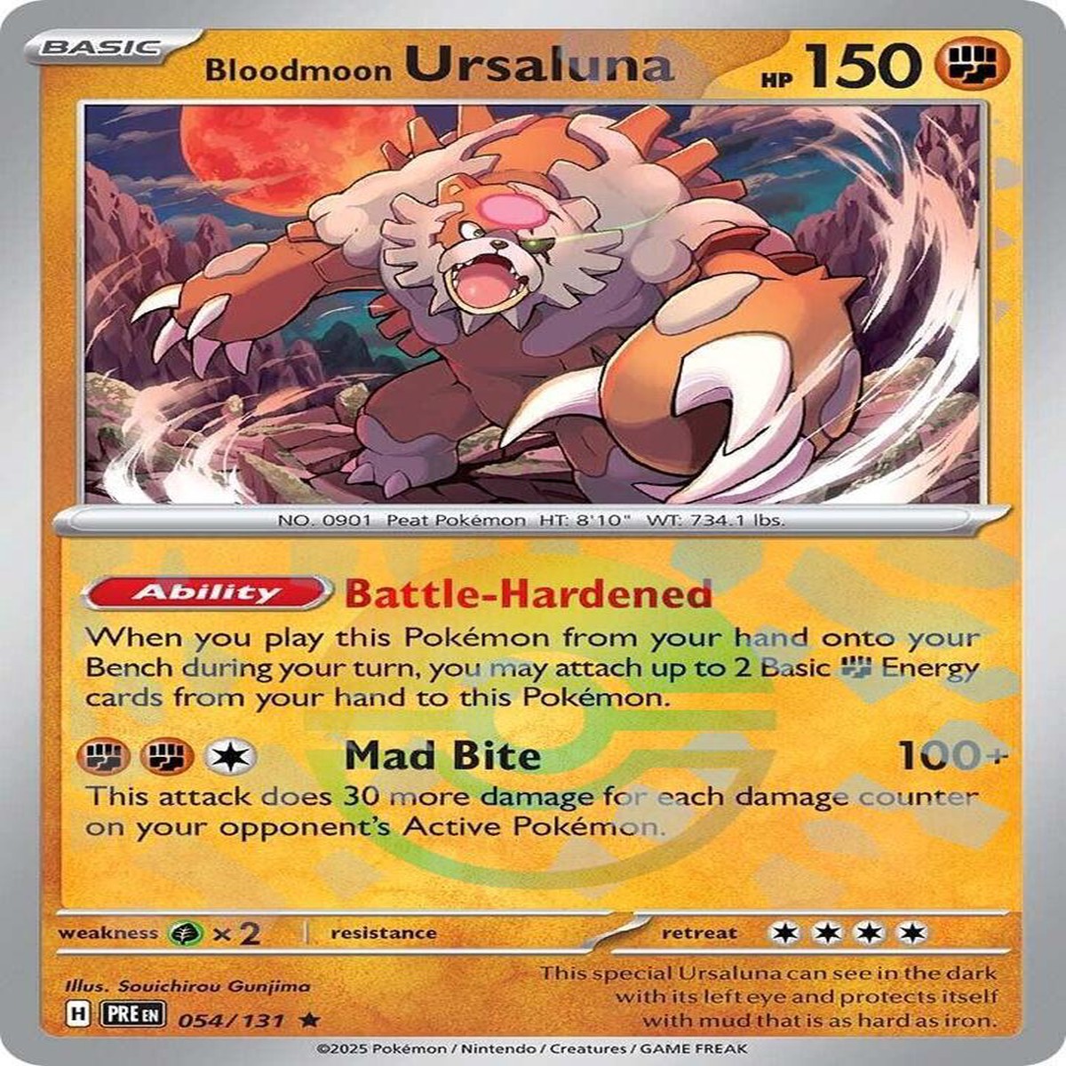 Bloodmoon Ursaluna (054/131) (Poke Ball Pattern) [Scarlet & Violet: Prismatic Evolutions] - NM Holofoil