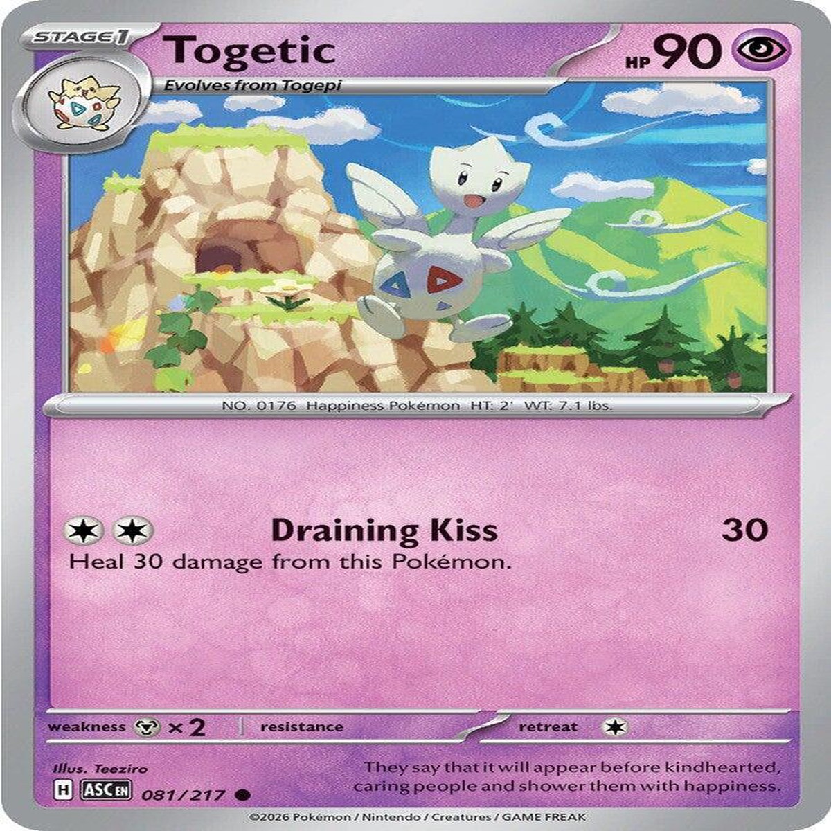 Togetic Normal ME: Ascended Heroes Common 081/217 - Near Mint