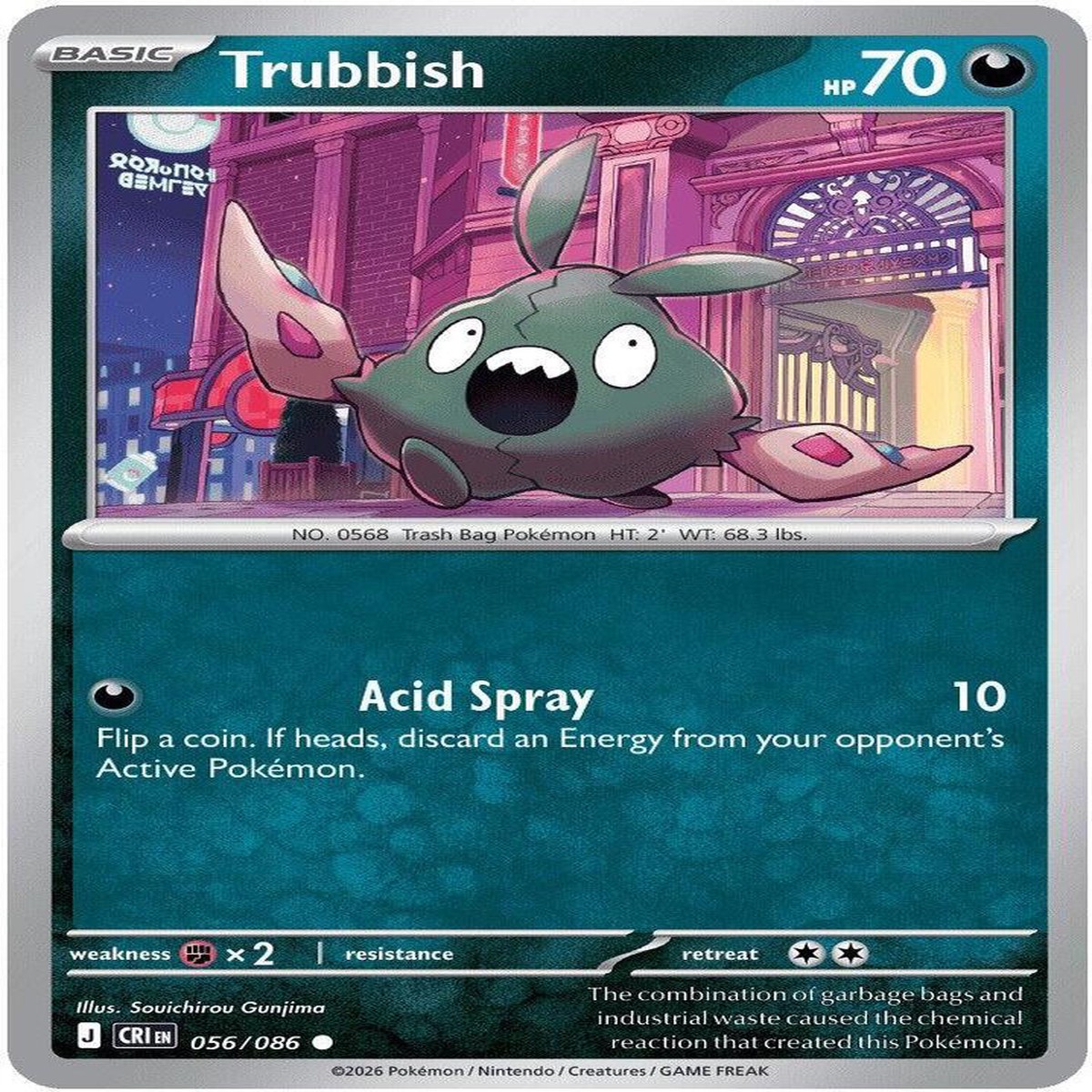 Trubbish Normal ME04: Chaos Rising Common 056/086 - Near Mint
