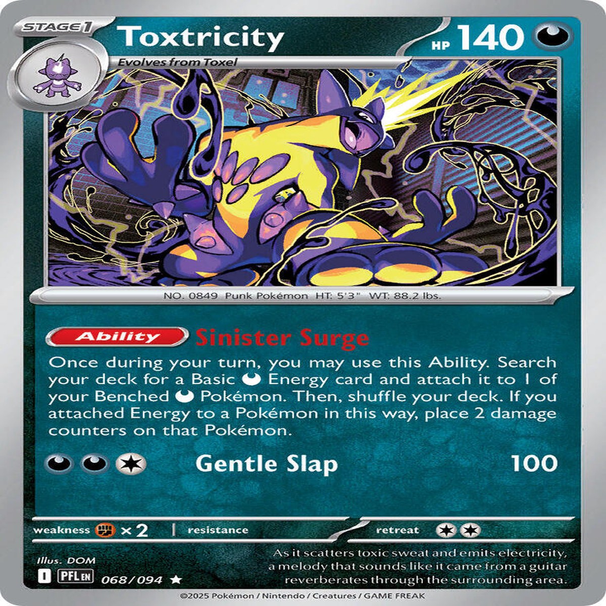 Toxtricity - 068/094 Normal Deck Exclusives Rare 068/094 - Near Mint