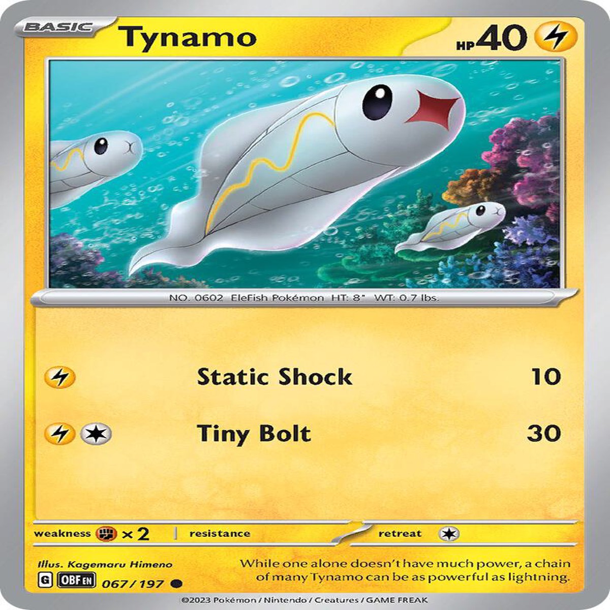 Tynamo Normal SV03: Obsidian Flames Common 067/197 - Near Mint