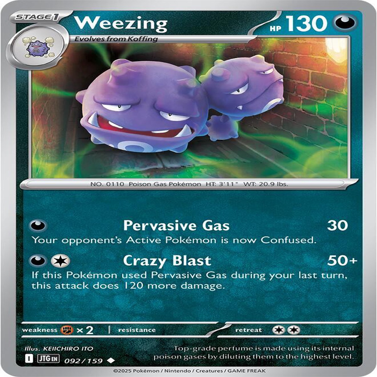 Weezing Normal SV09: Journey Together Uncommon 092/159 - Near Mint