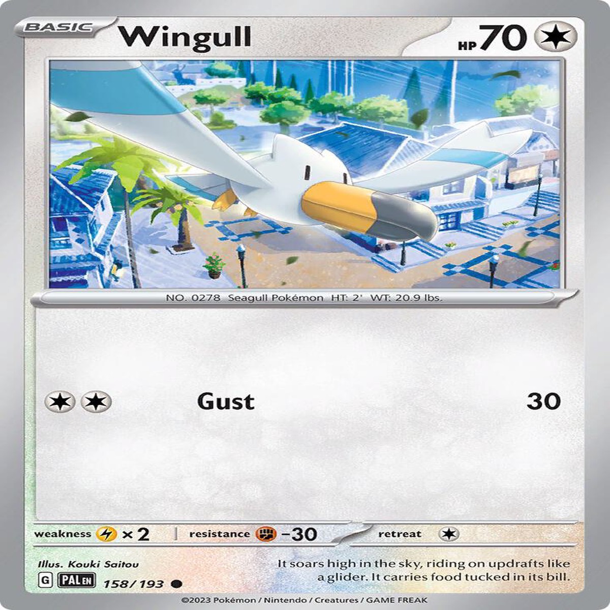 Wingull Normal SV02: Paldea Evolved Common 158/193 - Near Mint
