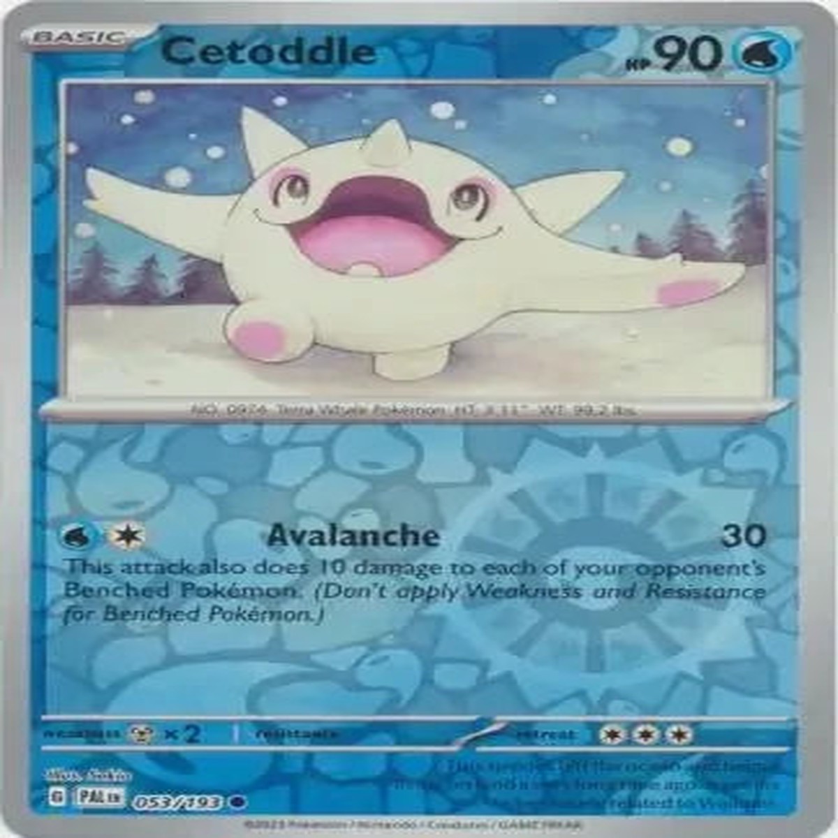 Cetoddle - 053/193 Reverse Holofoil SV02: Paldea Evolved Common 053/193 - Near Mint