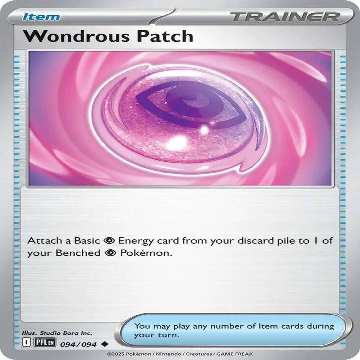 Wondrous Patch Reverse Holofoil ME02: Phantasmal Flames Uncommon 094/094 - Near Mint