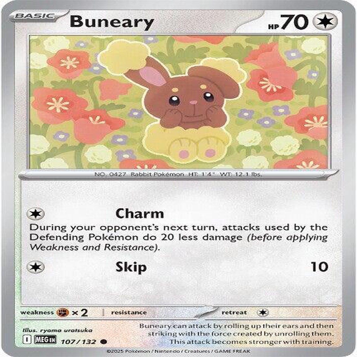 Buneary Normal ME01: Mega Evolution Common 107/132 - Near Mint