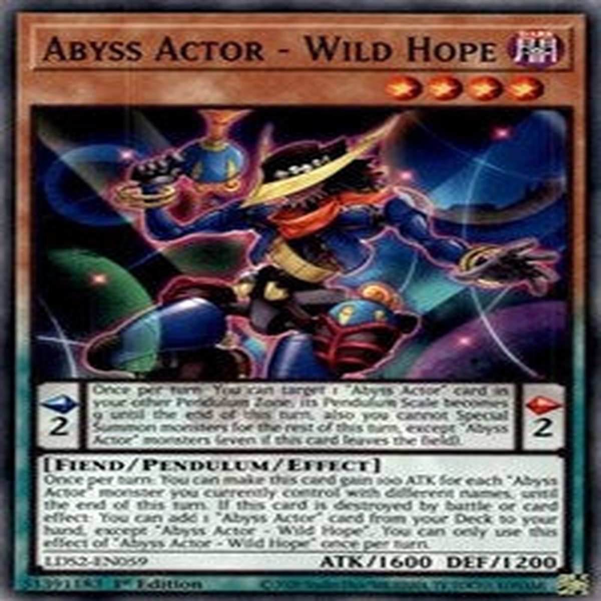 Abyss Actor - Wild Hope [LDS2-EN059] Common - NM 1st Edition
