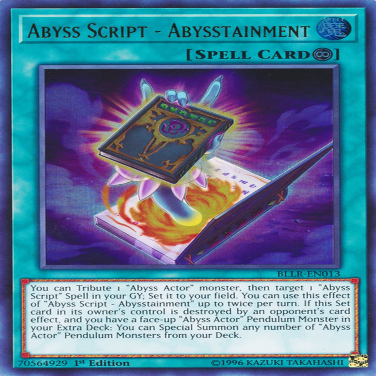 Abyss Script - Abysstainment [BLLR-EN013] Ultra Rare - NM 1st Edition