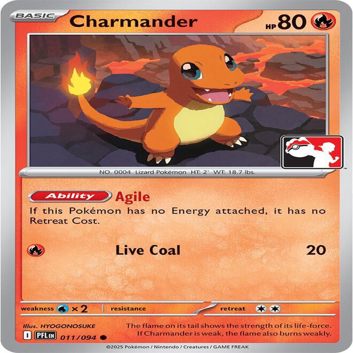 Charmander - 011/094 Normal Prize Pack Series Cards Common 011/094 - Near Mint