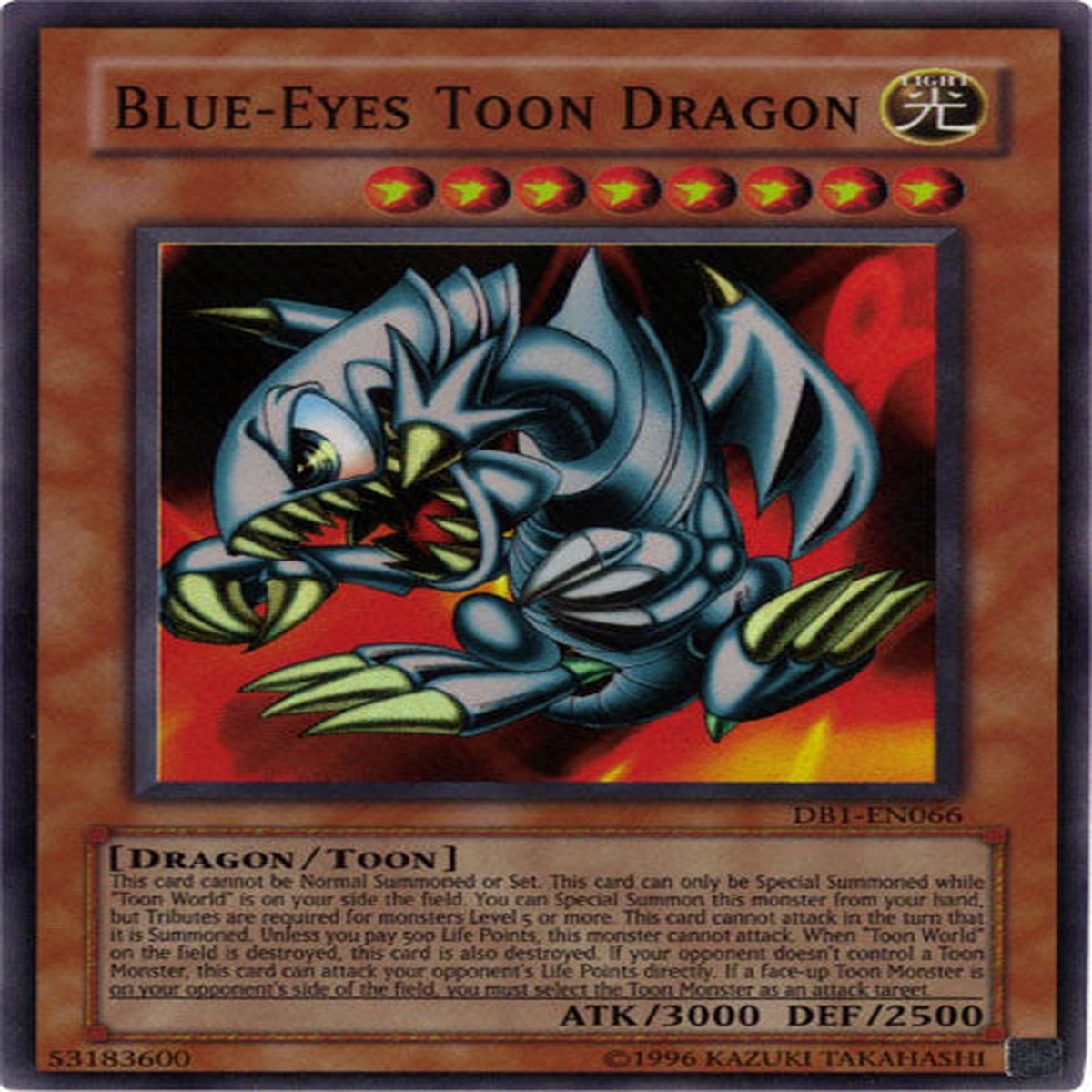Blue-Eyes Toon Dragon [DB1-EN066] Super Rare - NM Unlimited
