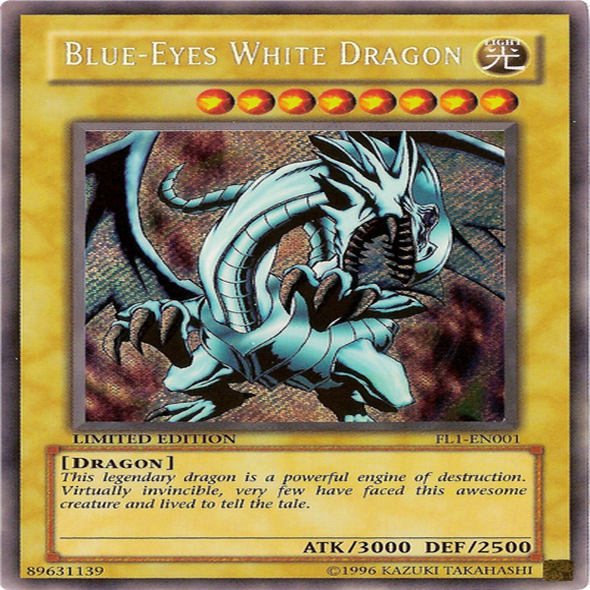 Blue-Eyes White Dragon [FL1-EN001] Secret Rare - NM Limited