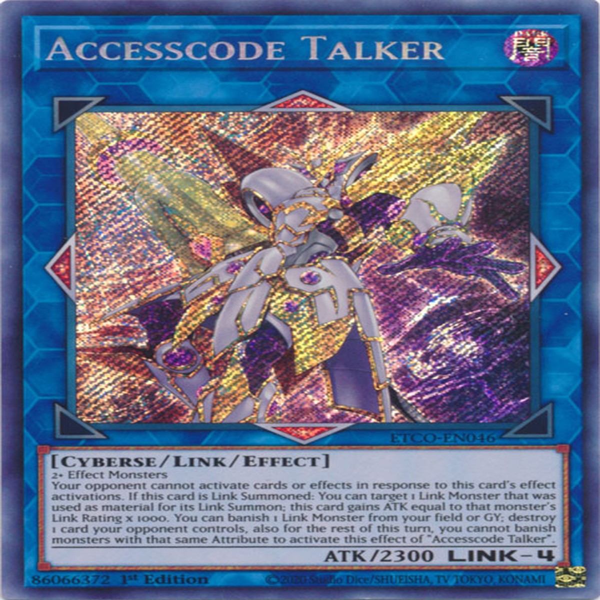Accesscode Talker [ETCO-EN046] Secret Rare - NM 1st Edition