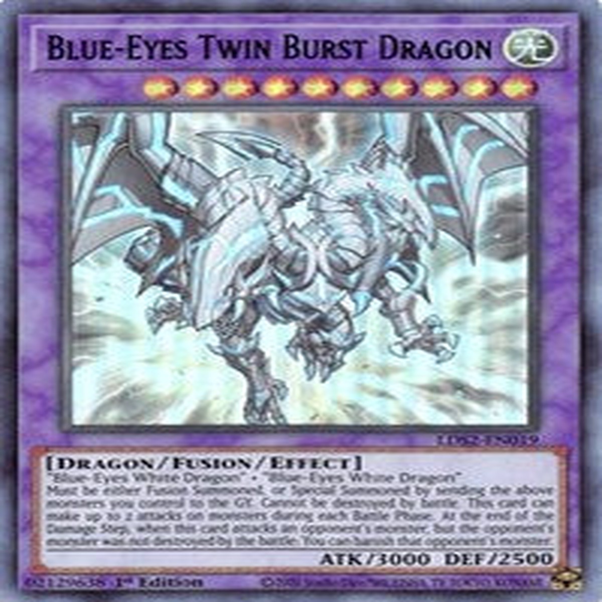 Blue-Eyes Twin Burst Dragon (Blue) [LDS2-EN019] Ultra Rare - NM 1st Edition