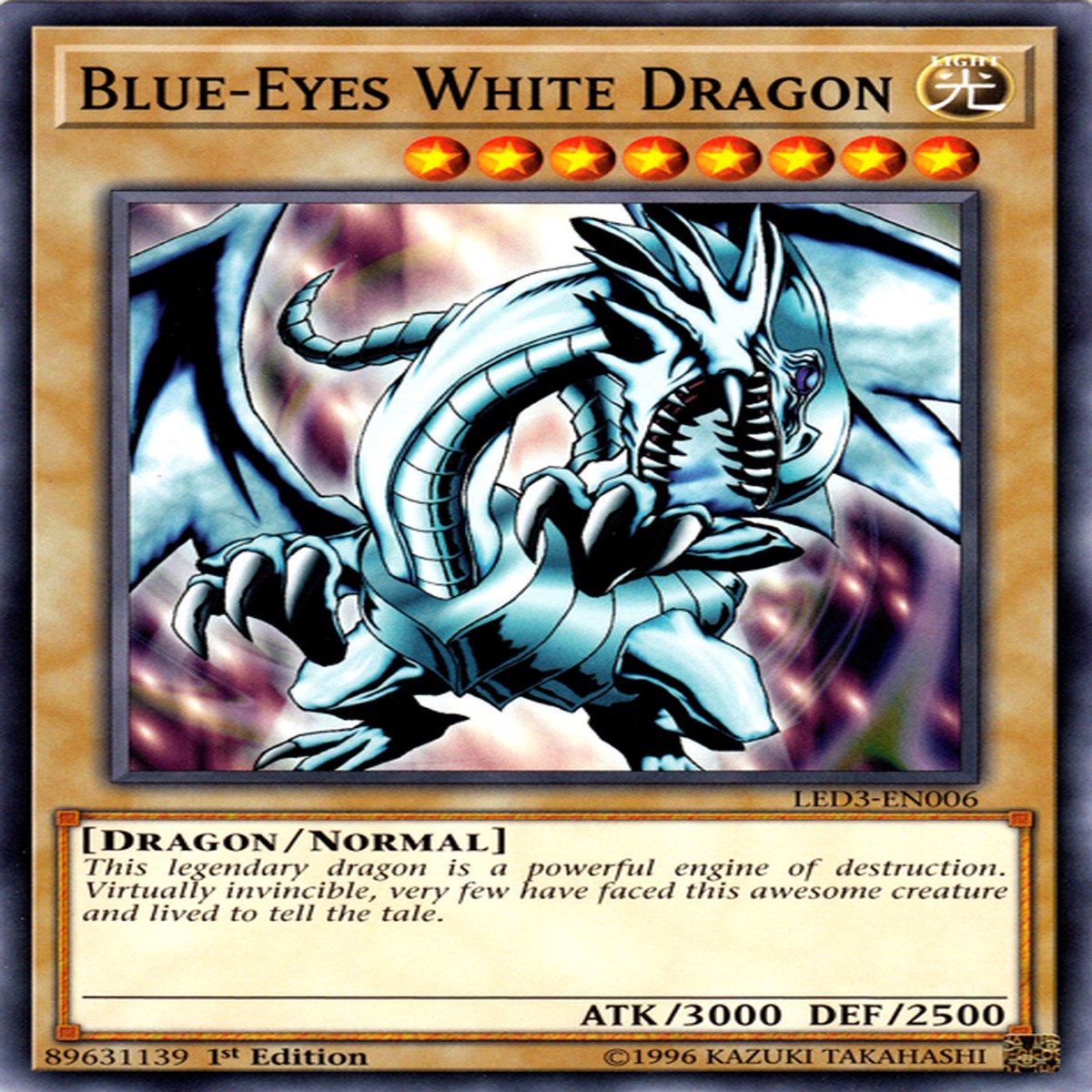 Blue-Eyes White Dragon [LED3-EN006] Common - NM 1st Edition