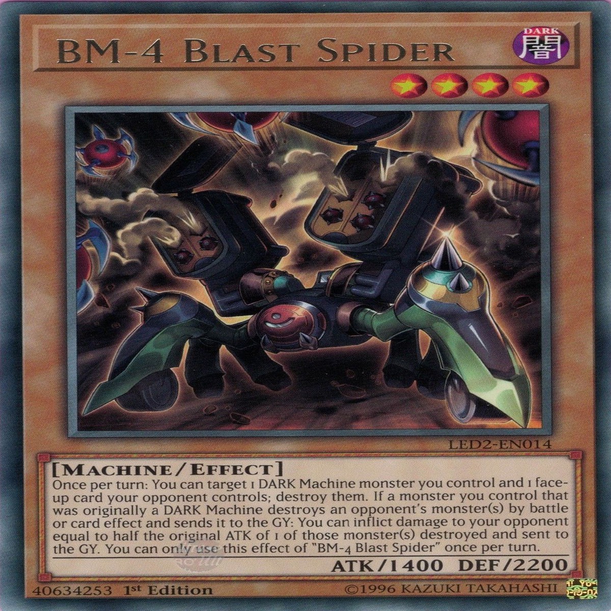 BM-4 Blast Spider [LED2-EN014] Rare - NM 1st Edition