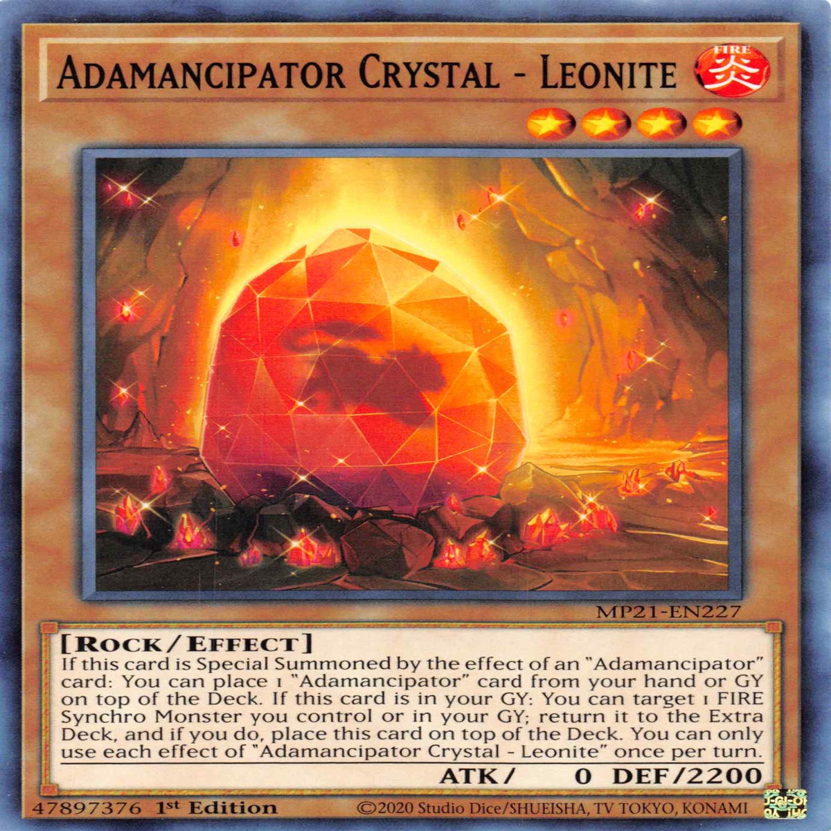 Adamancipator Crystal - Leonite [MP21-EN227] Common - NM 1st Edition